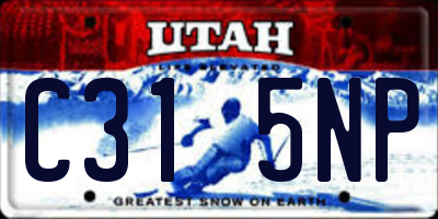 UT license plate C315NP
