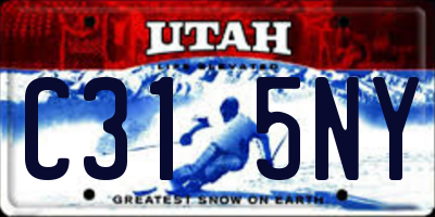 UT license plate C315NY