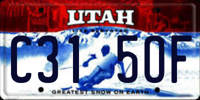 UT license plate C315OF