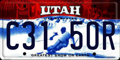 UT license plate C315OR