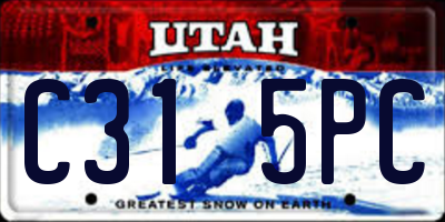 UT license plate C315PC