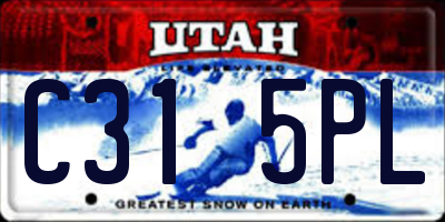 UT license plate C315PL