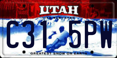 UT license plate C315PW