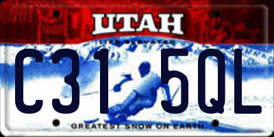 UT license plate C315QL