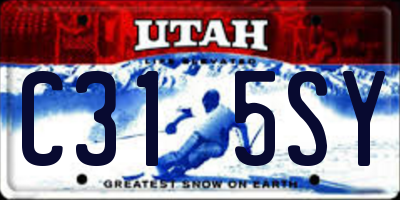 UT license plate C315SY