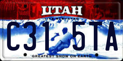 UT license plate C315TA