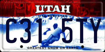 UT license plate C315TY