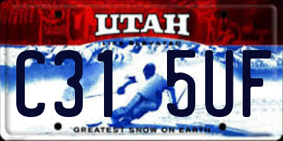 UT license plate C315UF