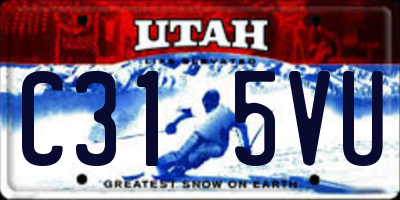 UT license plate C315VU