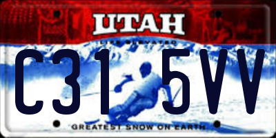 UT license plate C315VV