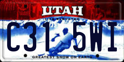 UT license plate C315WI
