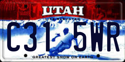 UT license plate C315WR
