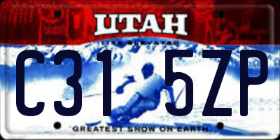 UT license plate C315ZP