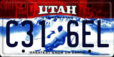 UT license plate C316EL