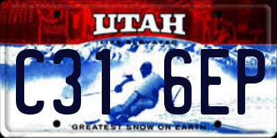 UT license plate C316EP