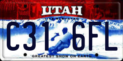 UT license plate C316FL