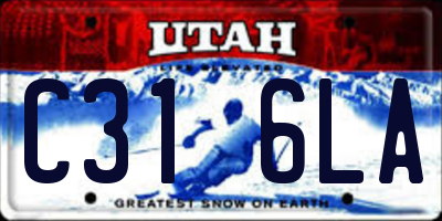 UT license plate C316LA