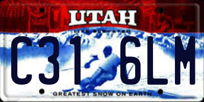 UT license plate C316LM