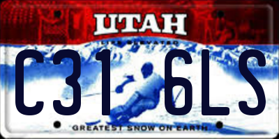 UT license plate C316LS