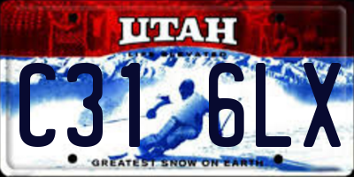 UT license plate C316LX
