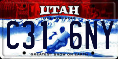 UT license plate C316NY