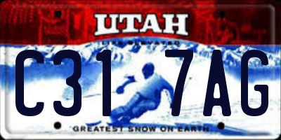UT license plate C317AG