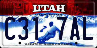 UT license plate C317AL