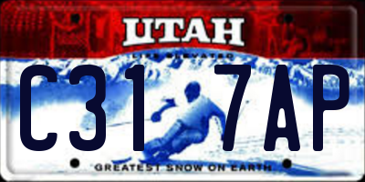 UT license plate C317AP