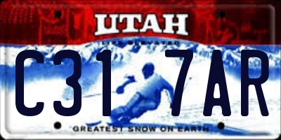 UT license plate C317AR