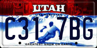 UT license plate C317BG