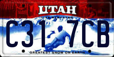 UT license plate C317CB