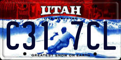 UT license plate C317CL