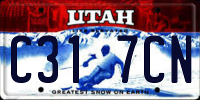 UT license plate C317CN