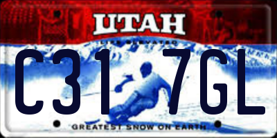 UT license plate C317GL