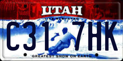 UT license plate C317HK