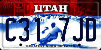 UT license plate C317JD