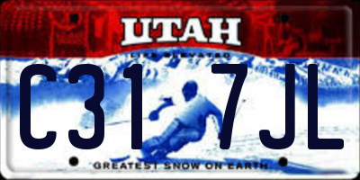 UT license plate C317JL