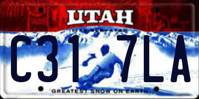 UT license plate C317LA