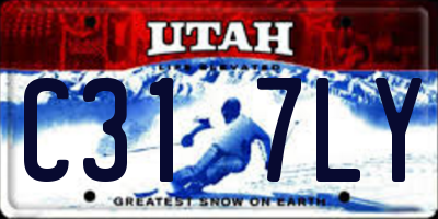 UT license plate C317LY