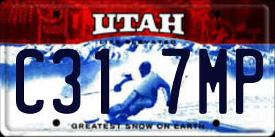 UT license plate C317MP