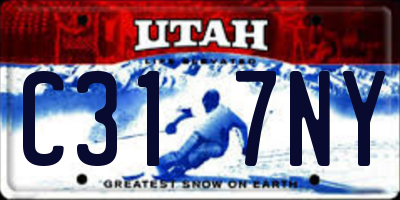 UT license plate C317NY