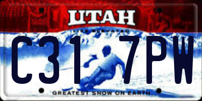 UT license plate C317PW