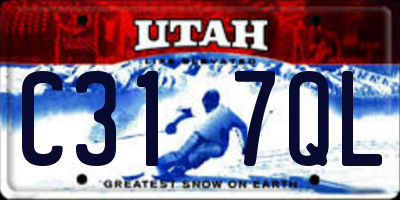 UT license plate C317QL