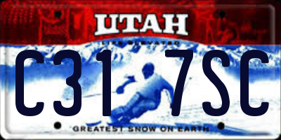 UT license plate C317SC