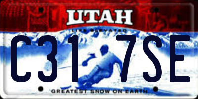 UT license plate C317SE