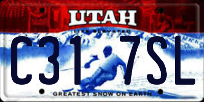UT license plate C317SL