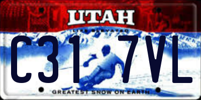 UT license plate C317VL