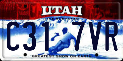 UT license plate C317VR