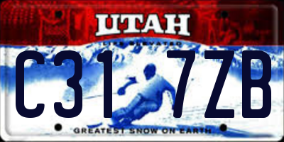 UT license plate C317ZB