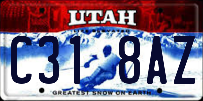 UT license plate C318AZ